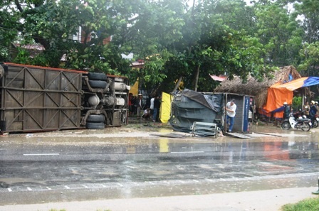 Hiện trường vụ tai nạn.