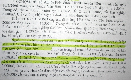 Một góc rừng ở xã Xuân Thái.