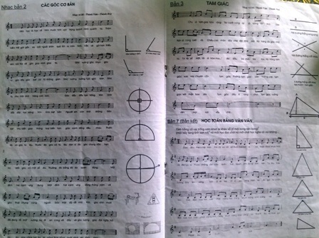 Học Toán bằng... Văn vần - 2 Học sinh vừa hát, vừa diễn bằng các đạo cụ.