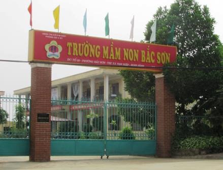 Trường mầm non Bắc Sơn phường Bắc Sơn, thị xã Tam Điệp (Ninh Bình).