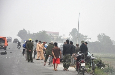 Hiện trường vụ tai nạn.