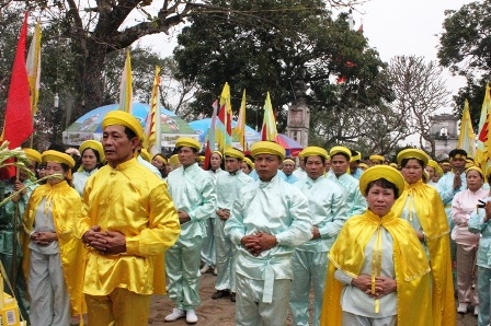  Lễ tế trước giờ khai ấn.