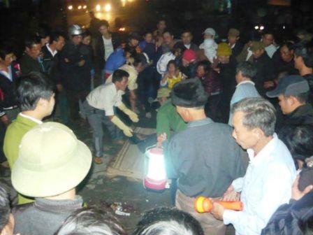 Hiện trường vụ tai nạn khiến một người chết thảm