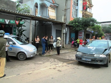 Hiện trường vụ tai nạn.