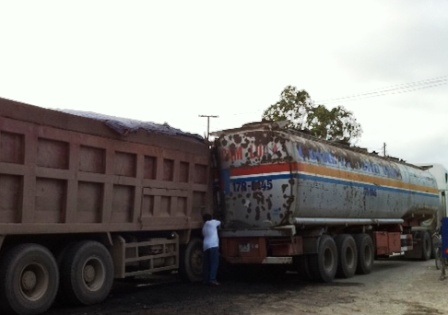 Hiện trường vụ tai nạn.