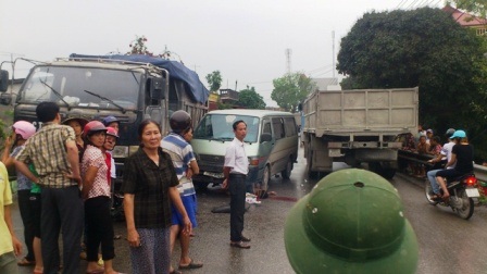 Hiện trường vụ tai nạn.