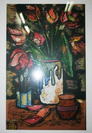 Tĩnh vật sen - tác giả Lê Thế Sơn.