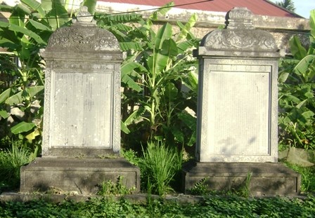 Kỳ bí ngôi mộ đá cổ hơn 200 năm giữa thành phố - 4 Cỏ dại mọc chen lẫn hai tấm bia cổ.