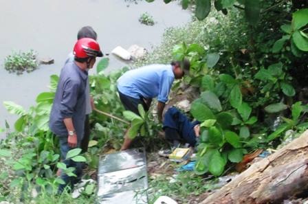 Hiện trường nơi phát hiện xác chết.