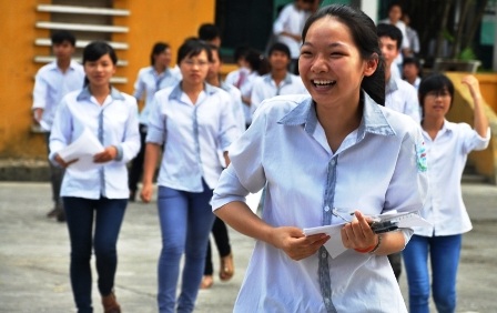 Các thí sinh tỉnh Thái Bình sau khi ho