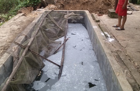 Người dân thuê máy múc "khai quật"... thuốc trừ sâu - 3 Bể chứa chất thải đen ngòm, hôi thối.