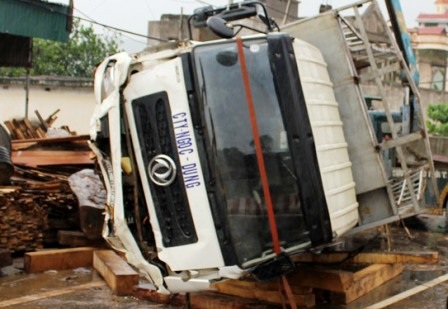 Hiện trường vụ tai nạn.