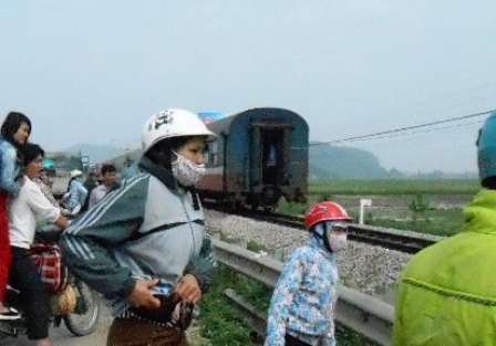 Hiện trường vụ tai nạn.