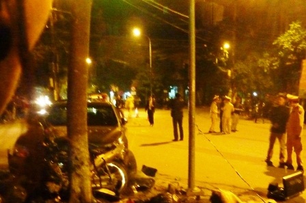 Hiện trường vụ tai nạn.