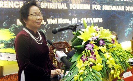 Du lịch tâm linh vì sự phát triển bền vững - 2 Phó chủ tịch nước phát biểu tại Hội Nghị.