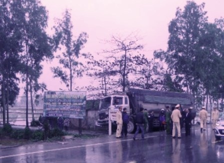 Hiện trường vụ tai nạn.