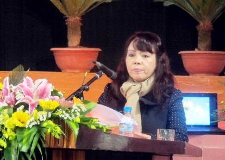 Bộ trưởng Bộ Y tế Nguyễn Thị Kim Tiến phát biểu tại buổi lễ.