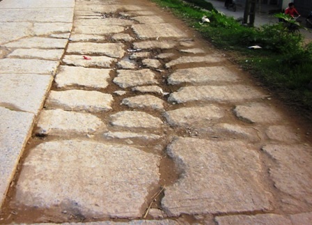  Đoạn đê qua xã Thiệu Dương và Thiệu Khánh, TP Thanh Hóa đang bị cày nát trong nhiều năm qua.