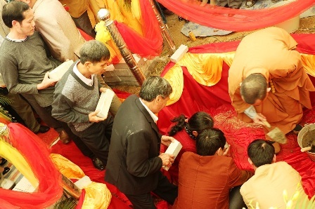 Lễ đặt đá xây dựng chùa Bái Chăm.