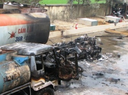 Hiện trường vụ hỏa hoạn.