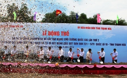 Lễ động thổ xây dựng cầu tại xã Hoằng Đức, huyện Hoằng Hóa.