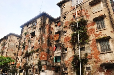 Toàn cảnh khu chung cư đường Trần Đăng Ninh, phường Cửa Bắc.