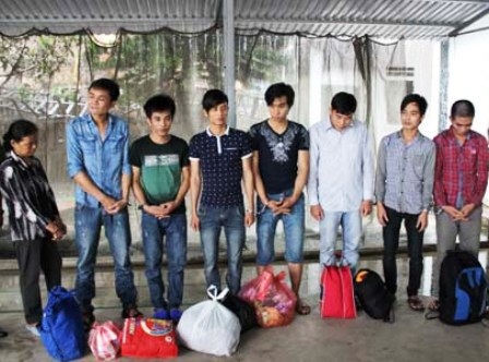 Các đối tượng đã được di lý về Thanh Hóa