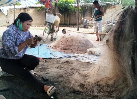  Chị Lê Thị Hà (40 tuổi) có gần 20 năm trong nghề đi biển