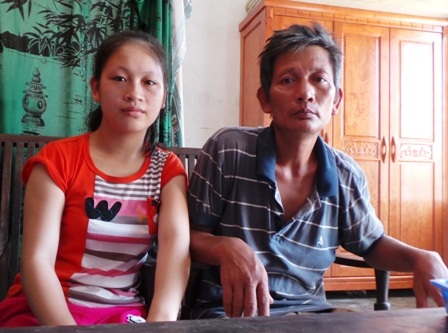 Thắm thương bố và luôn nỗ lực trong học tập để bố được vui