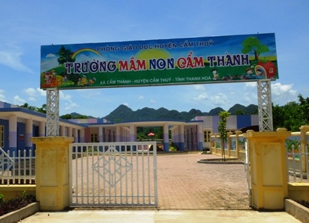 Trẻ mầm non bị “xẻo” món thịt bò? - 1 Trường mầm non xã Cẩm Thành, huyện Cẩm Thủy
