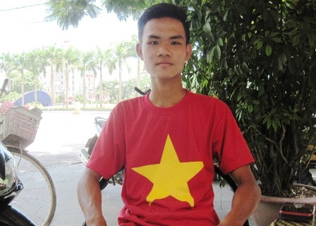 Tân sinh viên ĐH Luật TP Hồ Chí Minh Đặng Đức Anh.