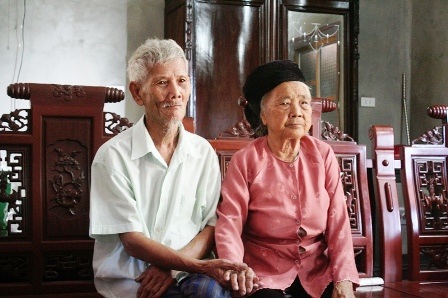 Vợ chồng cụ Nguyễn Văn Đàm đã sống với nhau 66 năm.