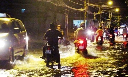 Triều cường dâng cao, lao đao vì nước