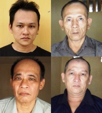 Đánh sập đường dây “chế tạo” xe ba bánh “lậu” - 1 Các đối tượng trong đường dây buôn bán xe ba bánh “lậu” bị bắt