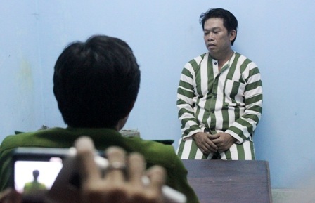 Nguyễn Hoàng Lâm tại cơ quan công an