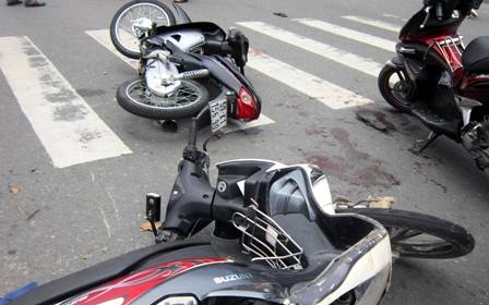 Hiện trường vụ cướp đâm nạn nhân 2 người thương vong