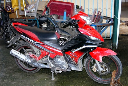 Chiếc xe máy được dùng làm phương tiện đi ăn cướp