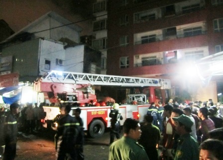 Xe thang được điều đồng đến