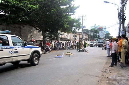 Hiện trường vụ tai nạn khiến một thiếu niên thiệt mạng