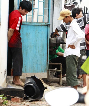 Bình gas phát nổ khiến một người bị thương