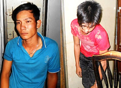 Hai nghi can cướp giật, chống người thi hành công vụ bị bắt tại cơ quan công an