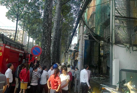 Hiện trường vụ cháy sáng 2/1