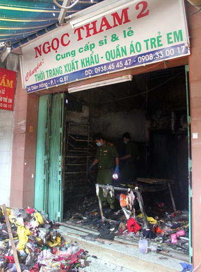 Hiện trường vụ cháy nằm sát chợ Bà Chiểu