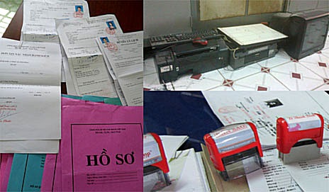 Triệt phá đường dây làm giả hồ sơ xin việc “núp bóng” tiệm chụp hình - 2 Hồ sơ xin việc giả cùng nhiều tang vật khác bị thu giữ