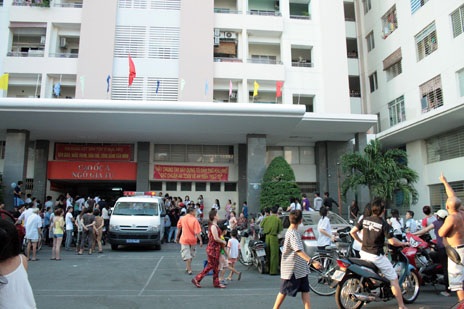 Rơi từ tầng 14 chung cư, một người tử vong - 1 Chung cư nơi người đàn ông rơi từ tầng 14 xuống ban công tầng 1 tử vong