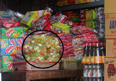 Thạch rau câu được bán tại nhiều tiệm tạp hóa