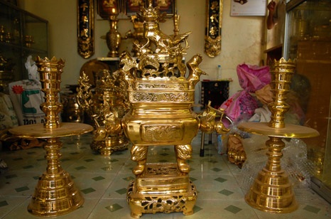 Những bộ lư đồng thành phẩm ra lò