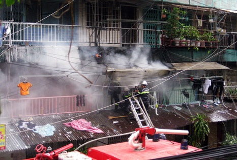 Hiện trường vụ hỏa hoạn