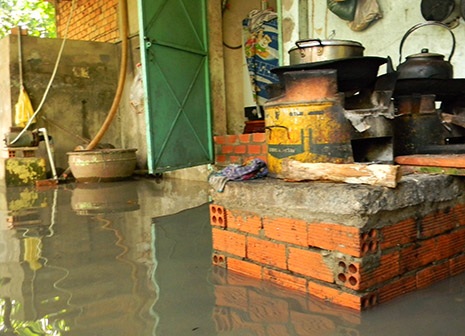 Bếp được độ cao hơn bình thường