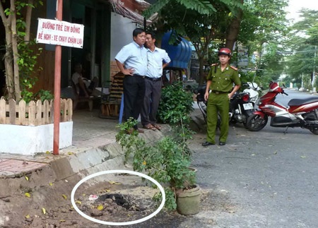 Lực lượng chức năng có mặt phong tỏa khu vực xảy ra hiện trường lạ